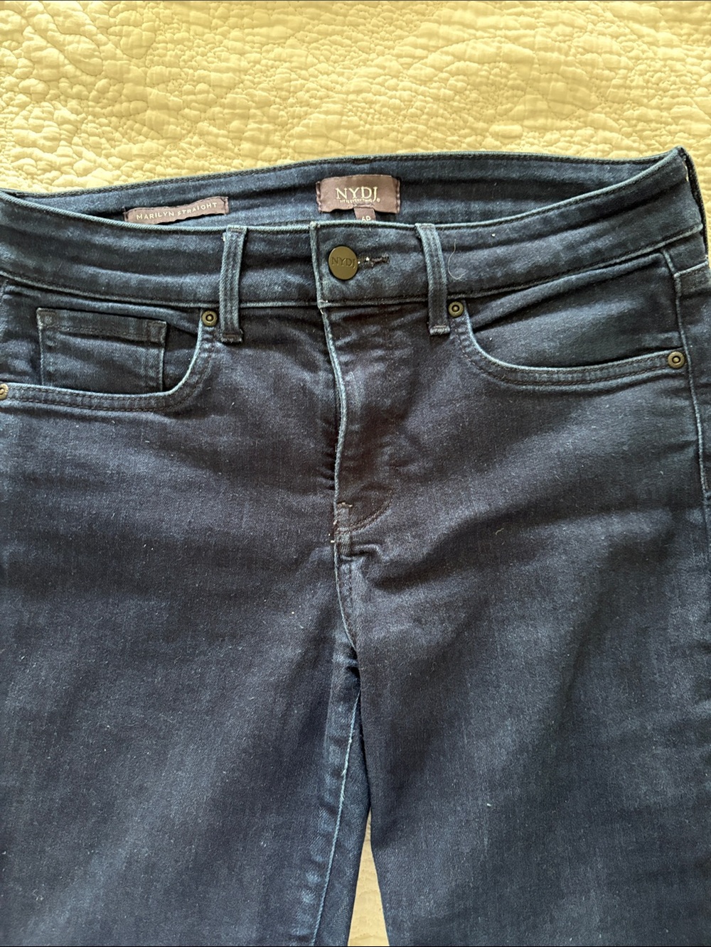 Women’s Navy Blue Jeans, lift tuck fit, Marilyn straight leg